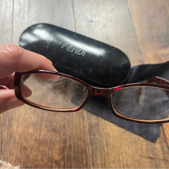FENDI Eyeglasses with Matching Case & Monogrammed Microfiber Cleaning Cloth - Picture 11 of 13
